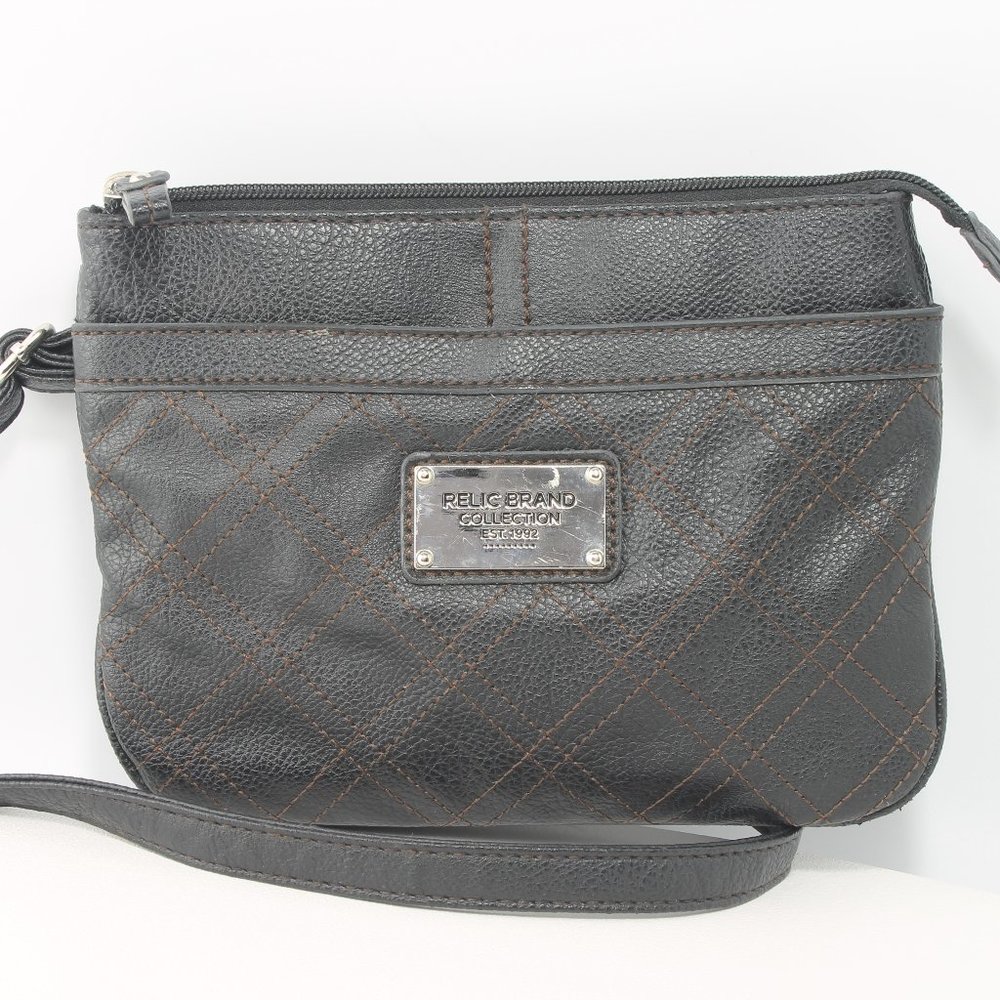 Relic Crossbody Handbag Purse Brown Leather